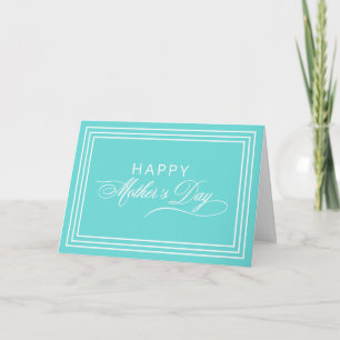 Robin Egg Blue Calligraphy Happy Mother Day Karte