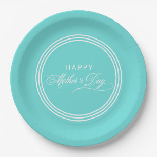 Robin Egg Blue Calligraphy Mother Day Pappteller