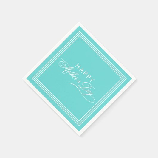 Robin Egg Blue Calligraphy Mother Day Serviette (Ecke)