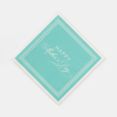 Robin Egg Blue Calligraphy Muttertag Napkins Serviette (Ecke)