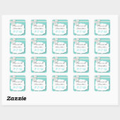 Robin Egg Blue Custom Wedding Stickers (Blatt)