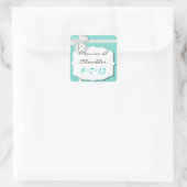 Robin Egg Blue Custom Wedding Stickers (Tasche)