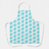 Robin Egg Blue Daisy Print, Hippie Blume Muster Schürze (Vorderseite)
