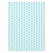 Robin Egg Blue Daisy Print, Hippie Blume Muster Tischdecke (Vorderseite)
