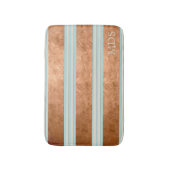 Robin Egg Blue Dicke Monogramm Strickmatte Badematte (Vorderseite Vertikal)