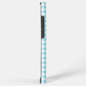 Robin Egg Blue Gingham Girly Signature Samsung Galaxy Hülle (Rechte Seite)