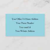 Robin Egg Blue Hair Makeup Berufliches Skript Visitenkarte (Rückseite)