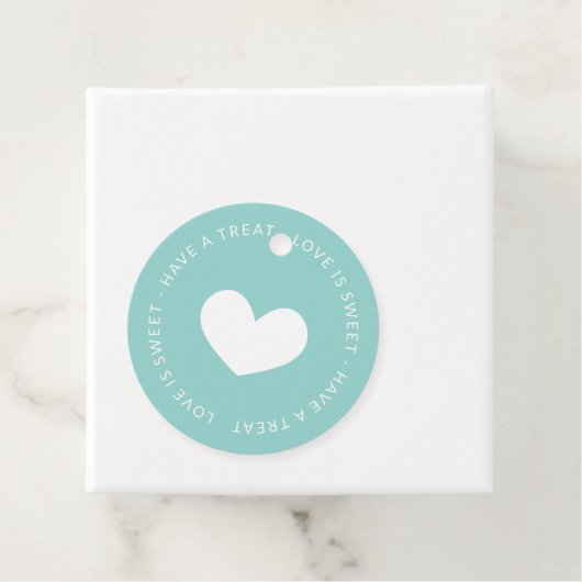 Robin Egg Blue Liebe ist süße Hochzeit Geschenkanhänger (Beispiel)