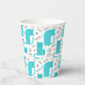Robin Egg Blue Niedlich Cat Pattern Pappbecher (Rechts)