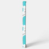 Robin Egg Blue Niedlich Cat Pattern Samsung Galaxy Hülle (Linke Seite)