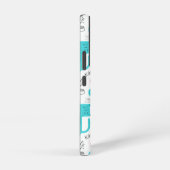 Robin Egg Blue Niedlich Cat Pattern Samsung Galaxy Hülle (Rechte Seite)