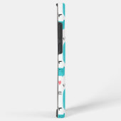 Robin Egg Blue Niedlich Cat Pattern Samsung Galaxy Hülle (Rechte Seite)