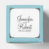 Robin Egg Blue Posh Gastgeschenk Hochzeit Box Geschenkschachtel (Oben)