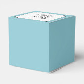 Robin Egg Blue Posh Gastgeschenk Hochzeit Box Geschenkschachtel (Rückseite)