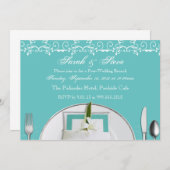 Robin Egg Blue Post Hochzeitsbrot lädt ein Einladung (Vorne/Hinten)