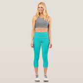 Robin Egg Blue Solid Color | Classic | elegant Capri Leggings (Vorderseite)