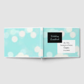 Robin Egg Blue und Black Elegante Wedding Gästebuch (Voll)