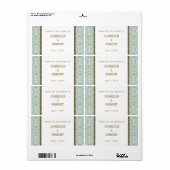 Robin Egg Blue und Gold Damask Hochwasser (Vorne)
