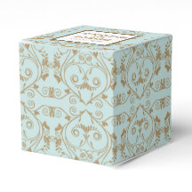 Robin Egg Blue und Gold Damask Wedding