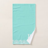 Robin Egg Blue und Lace Mit Monogramm Bath Handtuc Badhandtuch Set (Handtuch)