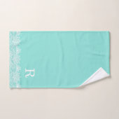Robin Egg Blue und Lace Mit Monogramm Bath Handtuc Badhandtuch Set (Handtuch)