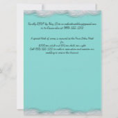 Robin Egg Blue und White Masquerade Hochzeit Einladung (Rückseite)