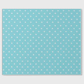 Robin Egg Blue und White Polka Dots Gift Wrap Geschenkpapier (Flach)