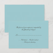 Robin Egg Blue Wedding Response Card RSVP Karte (Vorne/Hinten)