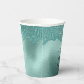 Robin Egg Green Lace Brautparty Pappbecher (Rechts)