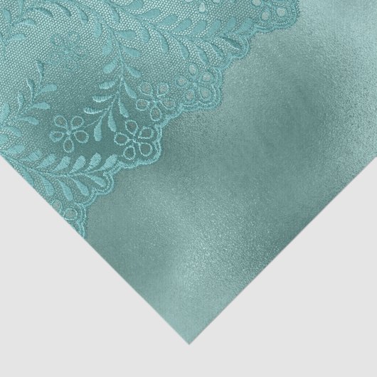 Robin Egg Green Lace Brautparty Seidenpapier (Ausschnitt)