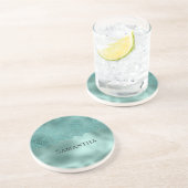 Robin Egg Green Lace Getränkeuntersetzer (Seite)