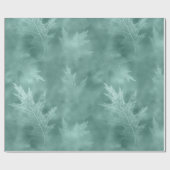 Robin Egg Green Leaf Geschenkpapier (Flach)