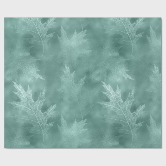 Robin Egg Green Leaf Geschenkpapier (Flach)