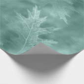 Robin Egg Green Leaf Geschenkpapier (Ecke)