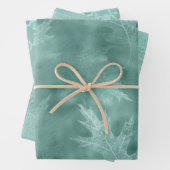 Robin Egg Grünleaf Linen (nicht wirkliche Leinen) Geschenkpapier Set (Beispiel)