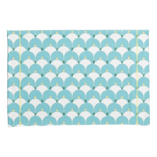 Robin-Ei-abstrakte Lilienmuster Kissenbezug (Vorderseite-Rechts)