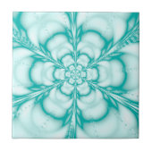 Robin Ei Blauer Floral Türkis Print Fliese (Vorderseite)