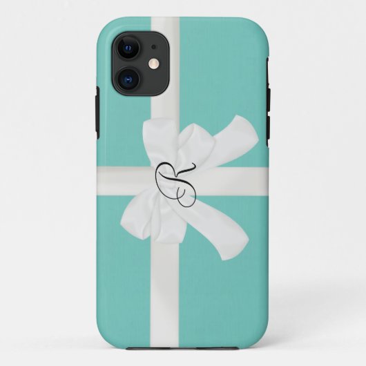 Robin-Ei blauer kundenspezifischer AnfangsiPhone Case-Mate iPhone Hülle (Rückseite)