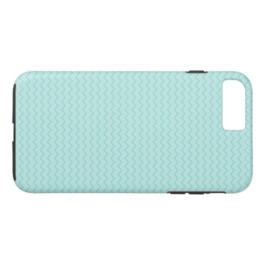 Robin-Ei-blauer und weißer Zickzack Case-Mate iPhone Hülle (Rückseite (Horizontal))