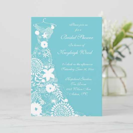 Robin Ei Custom Brautparty laden Einladung (Stehend Vorderseite)