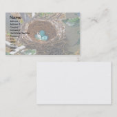 Robin-Eier in einem Hinterhof-Baum-Nest Visitenkarte (Vorne/Hinten)