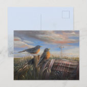 Robin Einladungspostkarte (Vorne/Hinten)