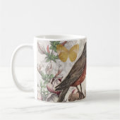 Robin Elegant Bird Butterfly Französische Kunst Kaffeetasse (Links)