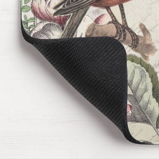 Robin Elegant Bird Butterfly Französische Kunst Mousepad (Ecke)