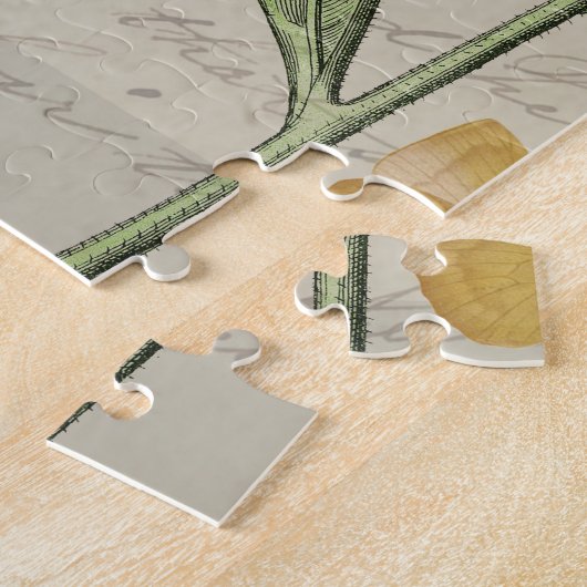 Robin Elegant Bird Butterfly Französische Kunst Puzzle (Seite)