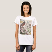 Robin Elegant Bird Butterfly Französische Kunst T-Shirt (Vorne ganz)