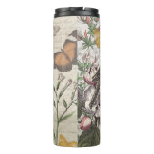 Robin Elegant Bird Butterfly Französische Kunst Thermosbecher (Rückseite)