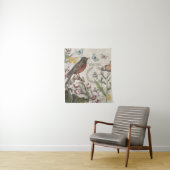 Robin Elegant Bird Butterfly Französische Kunst Wandteppich (Beispiel)