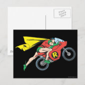 Robin & Fahrrad Postkarte (Vorne/Hinten)