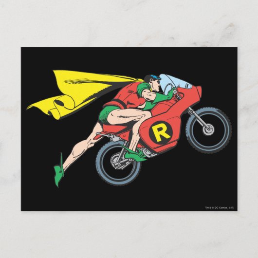 Robin & Fahrrad Postkarte (Vorderseite)